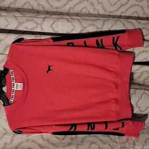 Women's  VS Pink long sleeve crewnevk sweater size medium.